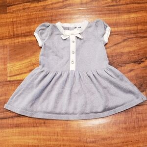 Janie and Jack EUC 6-12 months silver metallic dress
